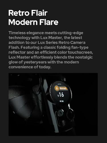 Ficha técnica Godox Lux Master Retro TTL HSS Flash de cámara pantalla táctil sincronización inalámbrica batería integrada sistema X inalámbrico de 2.4 G compatible - Fernando Cortés
