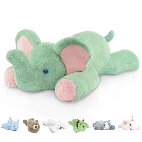 Niuniu Daddy 20" | 3.3 Pound Elephant Weighted Stuffed Animals,