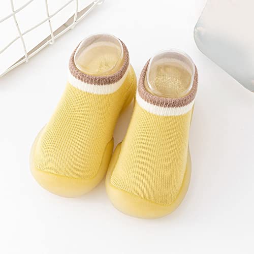 Toddler Cute Cartoon Socks Shoes Boys Girls First Walking Shoes Solid Color Light Comfortable Shoes Baby Sock Shoes2