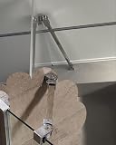 Barra Stabilizzatrice per Box Doccia Stabilizzatore per Cabina Doccia, Adatto A Vetri da 5-10 mm, Barra di Supporto In Acciaio per Vetro/Asta Fissa Flessibile per Vetro, Morsetto(40 cm (15 3/4"))