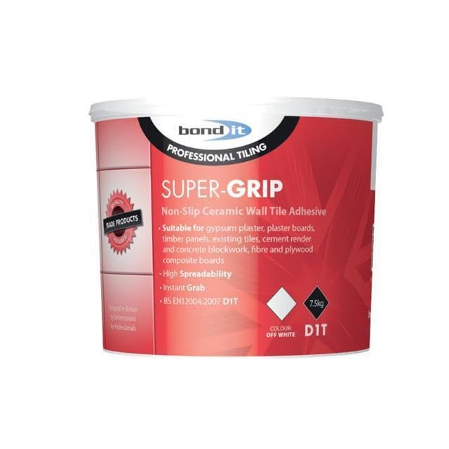Bond It Super Grip Ready Mix Non Slip Wall Tile Adhesive Off White (7.5)