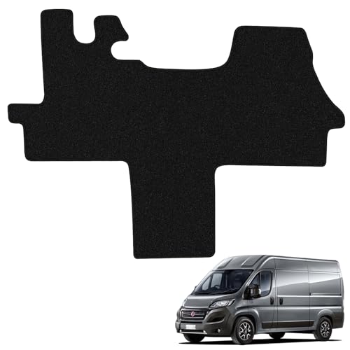 Tapis de Sol de Voiture Remplacement pour Fiat Ducato/Peugeot Boxer/Citroen Jumper 2006-2024, Tapis de Sol Haut de Gamme Siège Avant Tapis de Voiture Noirs Classiques...