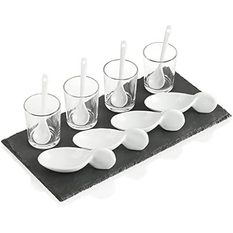 COM-FOUR® Set de servicio de 13 piezas para aperitivos y meriendas Cover