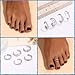 SAMOCO 8 Pcs Toe Rings for Women Toe Ring Non Tarnish Simple Open Adjustable Band Toe Rings Set Beach Foot Toe Ring for Summer