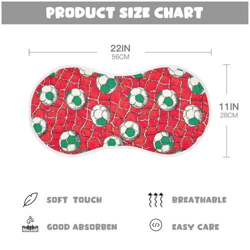 xigua Soccer Balls Baby Burp Cloths for Newborn Boys and Girls 1 Pack, Soft & Absorbent Cotton Baby Burp Cloth, Baby Washcloths, Newborn Towel, Burp Rags4