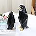 IDORTYBB Abstract Geometric Penguin Sculpture Animal Statue Art Figurine Home Decorations for Living Room Book Shelves Bar Cabinet Desk Decor Table Centerpieces Ornaments (Black, Small)