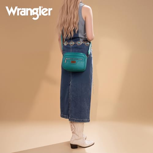 Image of Wrangler Crossbody Bag for Women Multi Pocket Crossover Bag Shoulder Pursea with Adjustable Strap