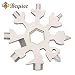 Produktbild Bequee 18-in-1 Edelstahl Schneeflocken Multi-tool - Augebstern Snowboard-Multitool - Standard, Edelstahl SILBER (OHNE GESCHENKVERPACKUNG)