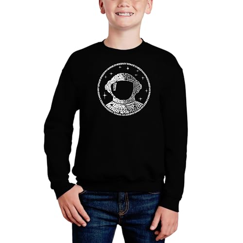 I Need My Space Astronaut - Boy's Word Art Crewneck Sweatshirt