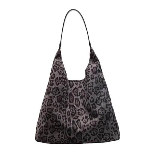 Bolso Tote de Leopardo en Gamuza para Mujer miniatura 4