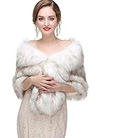 Algopix Similar Product 16 - CanB Womens 1920s Faux Fur Shawl