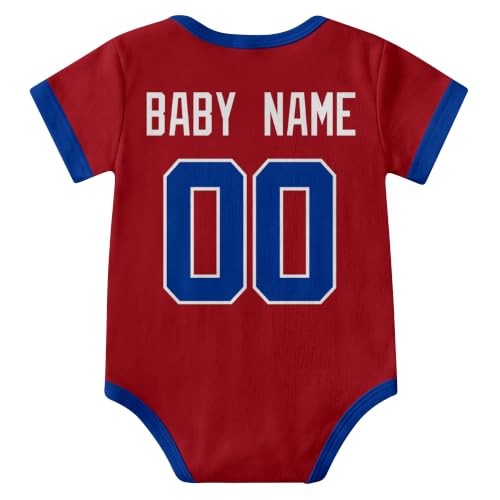 Image of KREDE Baby Clothes Custom Short Sleeves for Baby Boy Gifts | Custom Bodysuit with Number Name Gifts for Baby