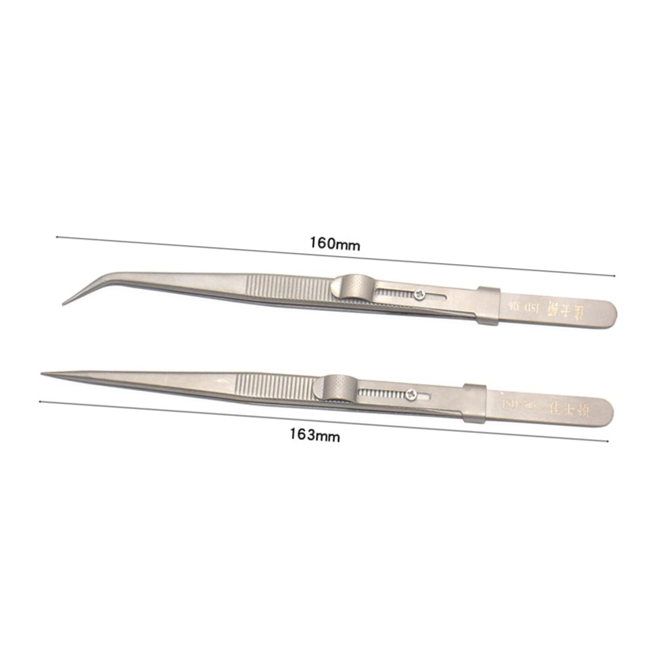 minkissy 6pezzi Pinzette Acciaio Elbow Pinzette Multifunzionali Con Punta Sottile Per Riparazioni Manicure e Gioielli Strumenti Pratici e Leggeri Per Uso Professionale e Personale