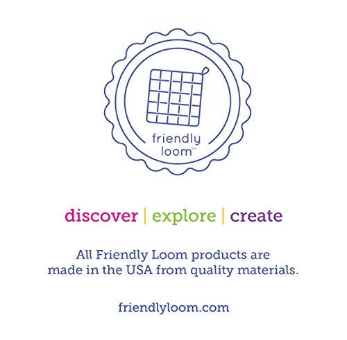 Harrisville Designs F550-AZ Friendly Loom 7 Inch Potholder Kit Green Metal Loom And Bright Rainbow Color Cotton Loops thumb #8