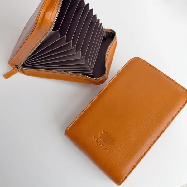 Leather Circular Knitting Needle Case | Multi - Compartment Organizer for Knitting Needles, Interchangeable Tips & Accessories, Durable & Portable (12.5cm*20cm*5cm)