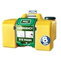 MAASTERS 8gal Portable Eye Wash Station, Wall Mount Eyewash Station OSHA-Compliant, Emergency Eye Wash Station with Mirror & Dual Spray, First Aid Eye Wash Units
