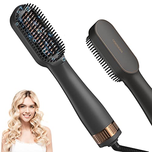 Blow Dryer Brush Hair Dryer Straightener Iron in One, 3 in 1 CoolÂ Styling ToolÂ for Professional Blow Out and Styling, OneÂ Step DryÂ and Style at The Same Time, Mini Volumizer Ionic Hot Brush