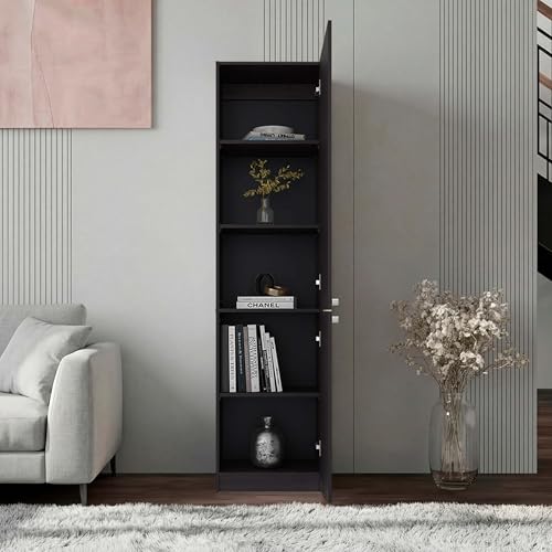 Wenge 2-door Storage Cabinet Streamlined low-profile frame adapts effortlessly to