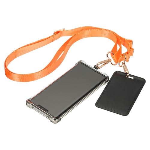 Cordon tour cou pour concerts et gym PATIKIL sangle téléphone portable orange