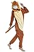 Produktbild Re-MissErwachsene und Kinder Unisex Einhorn Tiger Lion Fox Onesie Tier Schlafanzug Cosplay Pyjamas Halloween Karneval Kostüm Loungewear , MehrfarbigLion, XL passt Höhe 174-183cm