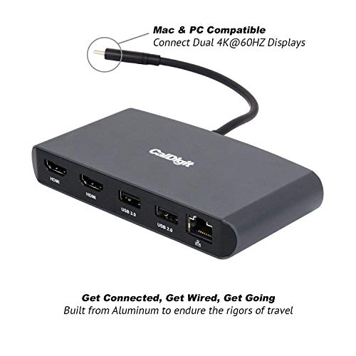 Dock Thunderbolt 3 Dual 4K 60Hz CalDigit para Conectar Dos Monitores HDMI 7