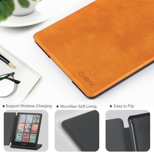 Image of CoBak Case for 7 inch E-Readers - All New PU Leather Cover with Auto Sleep Wake Feature for E-Readers 2024 Released