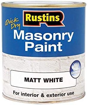 RUSTINS Masonry Paint Matt White 500ml