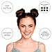 Styla Hair Small Donut Bun Maker for Kids Hair Buns - Easy Ballet and Sock Buns (6pc Brown 2 Inch Size)