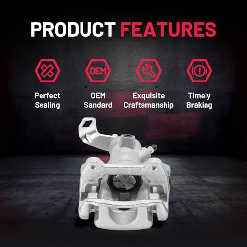 Image of BDFHYK 19-B3318 19-B3319 Rear Disc Brake Caliper Assembly Compatible with Mini Cooper 2007 2008 2009 2010 2011 2012 2013 2014 2015 1.6L L4, GAS 2pcs