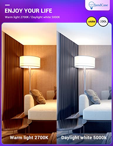 Jandcase G25 Globe Light Bulb Color Changing, Led Color Light Bulb With Remote, Multi-Color Light Bulb For Christmas, E26 8W Equivalent 60W, Rgb+Warm+Cool Light Bulb For Party, Lampshade, 3 Pack #TOP5