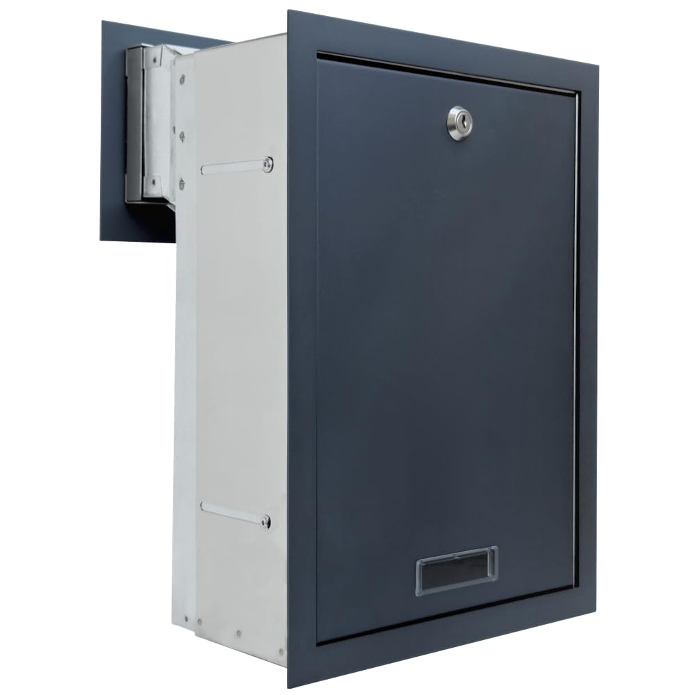 Cassetta da Incasso Passante Antracita PN620 Profondità 190-260mm esterno | acciaio inox, montaggio perimetrale, anti-furto, profondità 190-260 mm, chiavi incluse