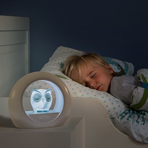 Lámpara de noche activada por voz Zazu Kids búho gris miniatura 2