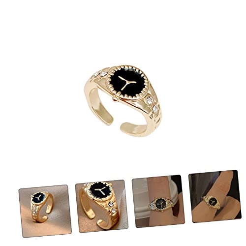 BESTYASH 2 Stuks Horlogeband bruiloft feest ring heren horloges diamanten decor horloge voor vrouwen sieraden horloge uniek diamanten ring mini horloge versieren bruidegom - Afbeelding 3