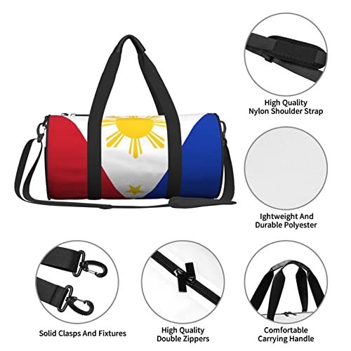 Sports Duffel Bag Philippine-Flag-Proud Foldable Travel Tote Bag Weekender Sleepover Carry On Bag4