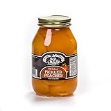 Amish Wedding Ready to Eat Peaches, USA Made 32 ounce Glass Jar, No Preservatives, Pickled