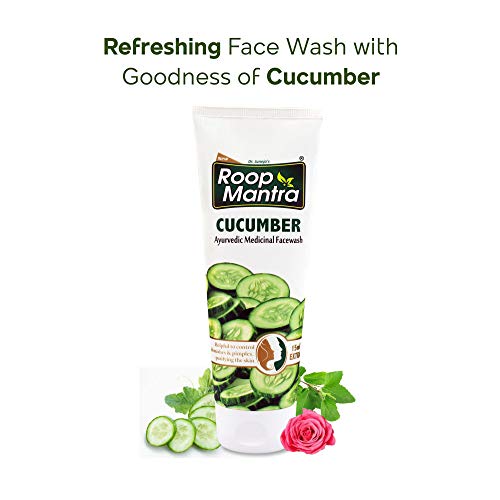 Roop Mantra Cucumber Face Wash 115ml (Herbal Face Wash for All) (Pack of 3, 115ml)