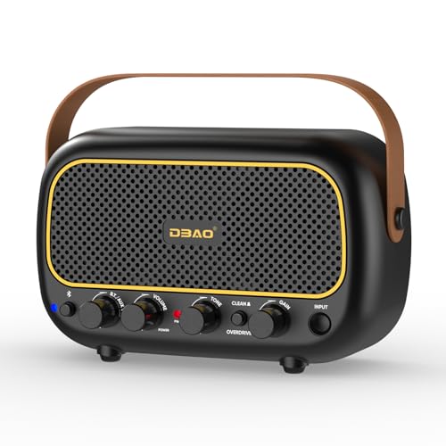 Mini Guitar Amplifier for Electric Guitars 5W Two Speakers Rechargeable Portable Small Amplifier...
