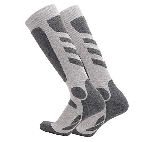 Zyncngpiao ハイソックス スノーボード スキー ソックス スポーツ アウトドア 登山 靴下 アクリル繊維 厚手 段階着圧 防寒 通気 抗菌 防臭 吸汗 速乾 スキーソックス メンズ レディース スノーボードソックス ウィンタースポーツ 冬用靴下 ニーハイソックス 通気性 暖かい 冬 裏パイル ゴルフ ハイキング 1足組 パイル編み 抗菌防臭 男女兼用 ウェア 遠足 トレッキング 男性靴下 メンズ靴下 冬用 厚手 「防寒 保温」靴下 男性ハイソックス 暖かい メンズソックス ビジネス靴下 スポーツ