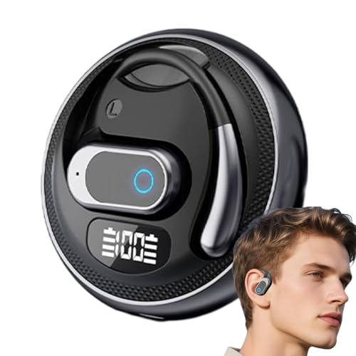 Hogvinnatil Auriculares Open Ear,Auriculares deportivos - Sonido inmersivo Autonomía larga duración para Carreras Bicicletas Moto Deporte Viaje Camionero Juegos
