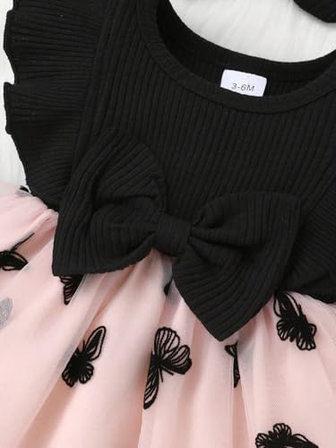 Image of TAGAS Baby Girl's Elegant and Sweet Mesh Splicing Dress for Party || Frock for Girls || Short Sleeve Dress for Girls ||Fency Dress||(KD-134)
