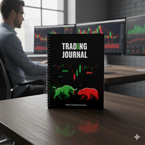 Image of Trading Journal Notebook A5 | Trading Diary for Forex, Crypto & Stock Market | Track Entry, Stop Loss, P&L & Notes