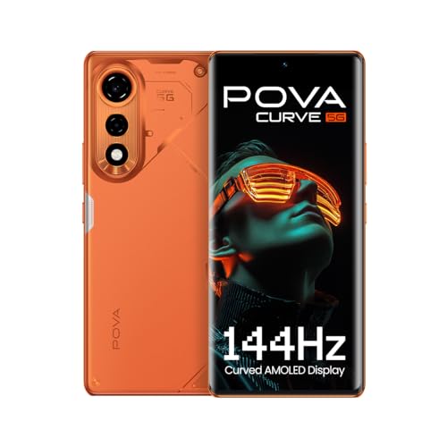 Image of POVA Curve 5G (Cyber Orange, 8GB+128GB) | 144Hz Curve AMOLED | Slimmest 7.45mm Curve with 5500mAh Battery | Segment's 1st AI with Indian Languages |Best AI Call Assistant | 64MP IMX682 Rear Camera