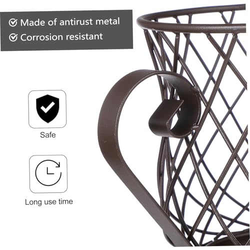 Accessoire pratique et décoratif café panier métal marron - 4