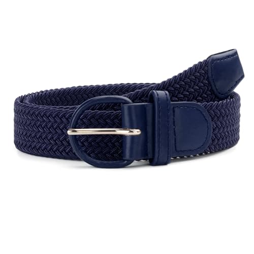 Women Braided Woven Elastic Stretch Casual Belts