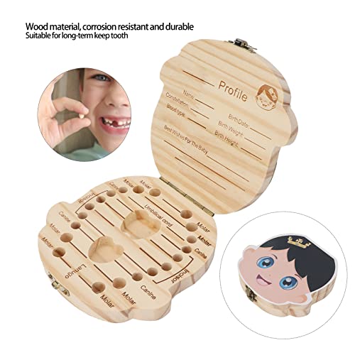 Babytanden Keepsake Box, houten kindertandorganizer voor de kindertijd(Jongens) - Image 7