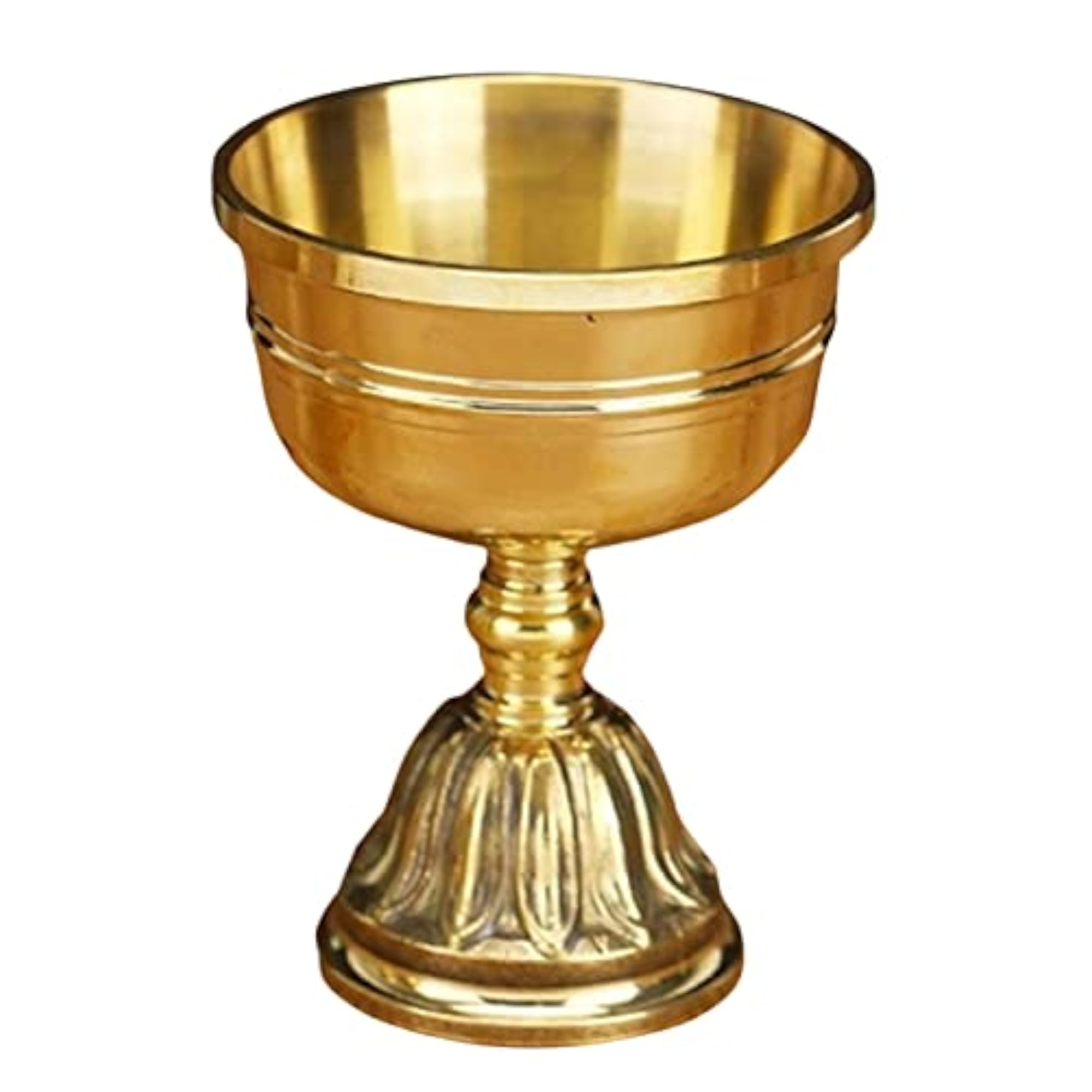 Embossed Brass Candle Cup for Table Centerpieces