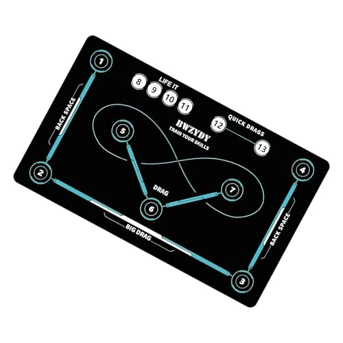 Alfombrilla antideslizante para manejo de palos de hockey, almohadilla de práctica de entrenamiento duradera, superficies de entrenamiento de agilidad portátil, tabla de desarrollo de control de disco