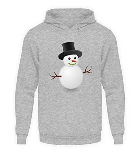 Sweat à capuche bonhomme de neige sweat-shirt gris sport unisexe M