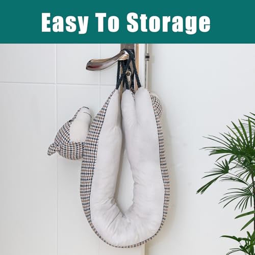 Image of Marwood Under Door Draft Stopper Decorative Wind Stopper 42 inch for Door & Window, Weighted Animal Air Draft Stopper Snake Noise Blocker for Bottom of Door with Hanging Loops - Fox
