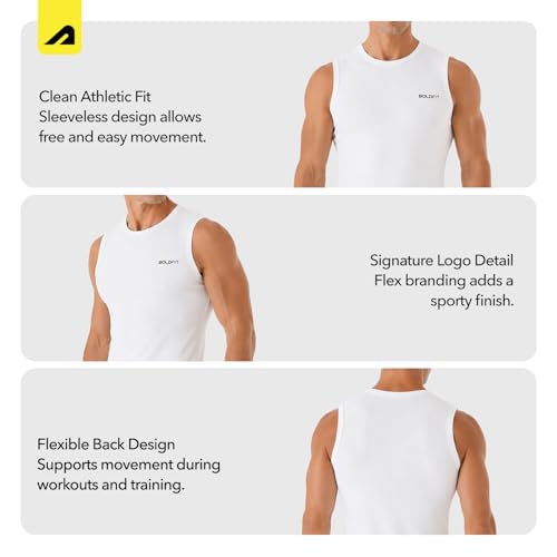 Image of Boldfit Sleeveless Tshirts for Men Cotton Gym Vest Tank Top Men Quick Dry Workout Sando for Man Stretchable Mens Baniyan Innerwear Vest for Running, Training, Yoga, Everyday Wear Comfort Fit Tshirt